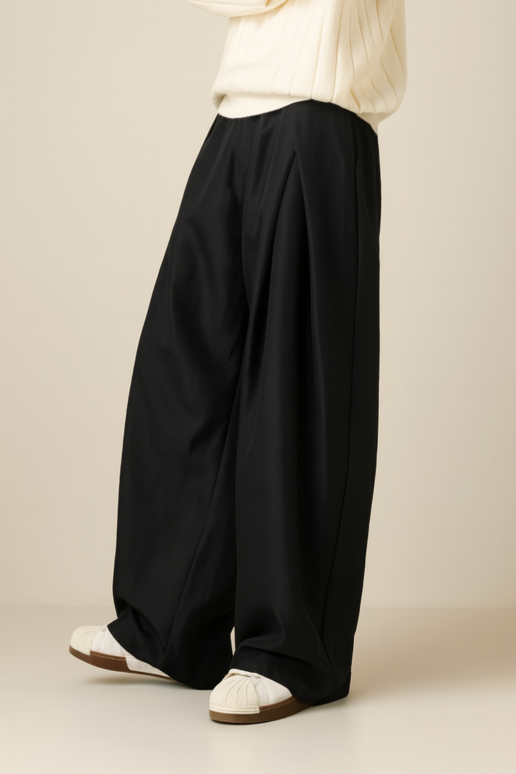 Men’s Pleated Wide Leg Trousers